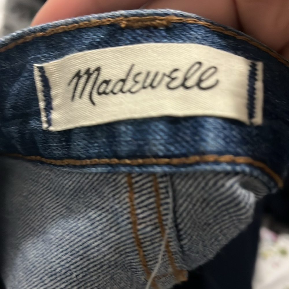 Madewell Rigid Denim Straight Mini Skirt in Haydel Tie-Waist Edition 26 new - Picture 8 of 10